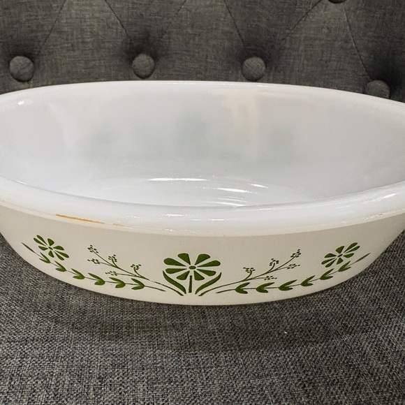 Vintage Glasbake Green Daisy 1 QT Casserole Baking Dish #J235 - Picture 4 of 6